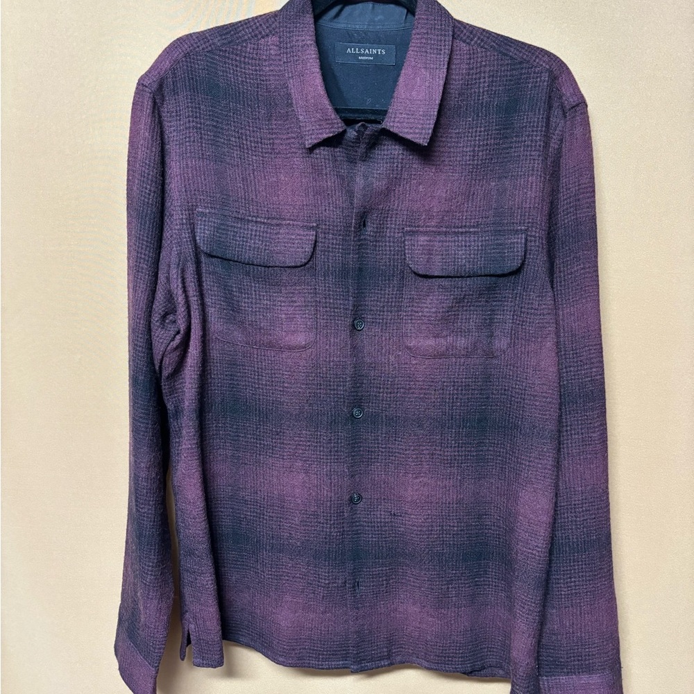 AllSaints double pocket retro plaid design $195 retail